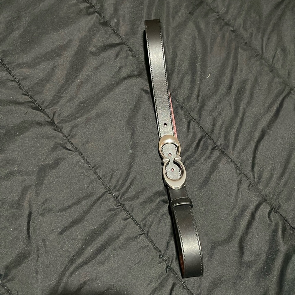 Sliver buckle Coach belt